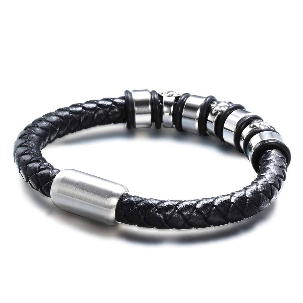 Мужской винтажный браслет в стиле панк украшение головы льва модный плетеный