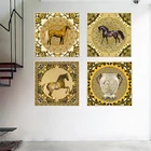 Abstract Vintage Horse Animal Europe Knight Style Canvas Art Print Painting Poster Wall Picture Modern Home Decor Saudi Arabia