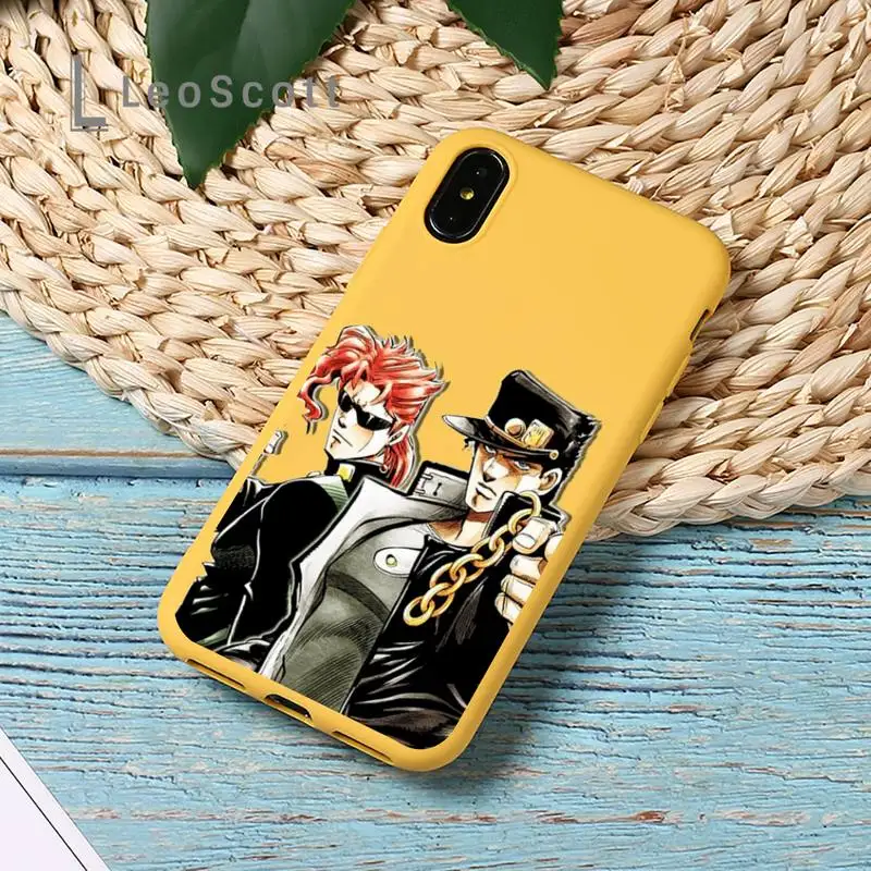 

JOJOS BIZARRE ADVENTURE OVER HEAVEN Anime Phone Case Candy Color for iPhone 11 12 mini pro XS MAX 8 7 6 6S Plus X SE 2020 XR