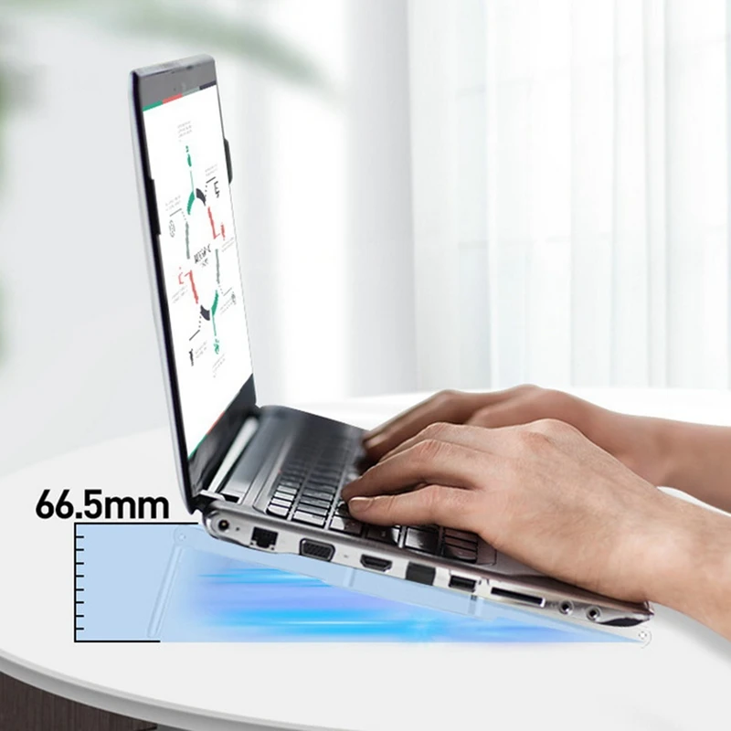 

Notebook Computer Light-Emitting Radiator Notebook Computer Base Silent Fan Bracket for Notebooks Within 18 Inches