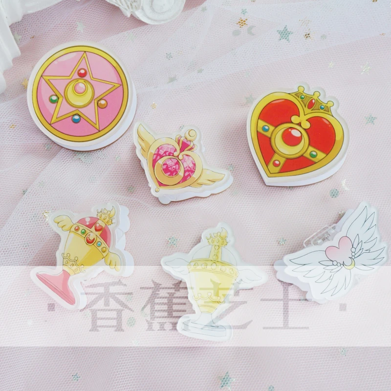 6 шт./компл. креативный аниме мультфильм Сейлор Мун акриловый клик косплей