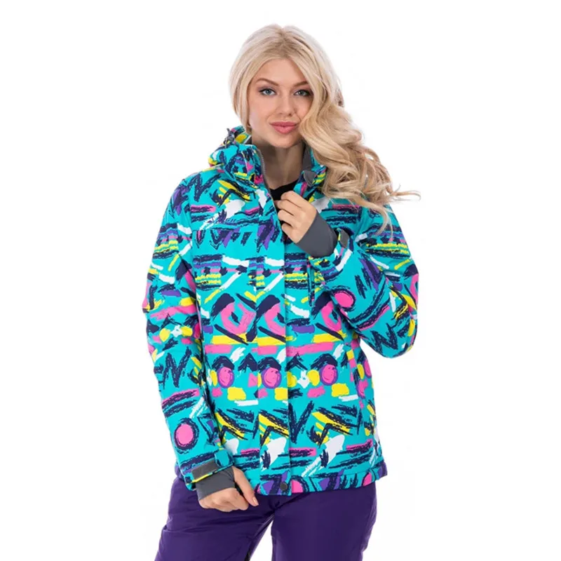 High Experience Прохладный зимой на открытом воздухе женщины лыжные куртки красивые