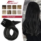 Moresoo пряди для наращивания волос, настоящие человеческие волосы, балаяж, 16-24 дюйма, двойной уток волос для женщин, натуральная машина, прямые волосы без повреждений