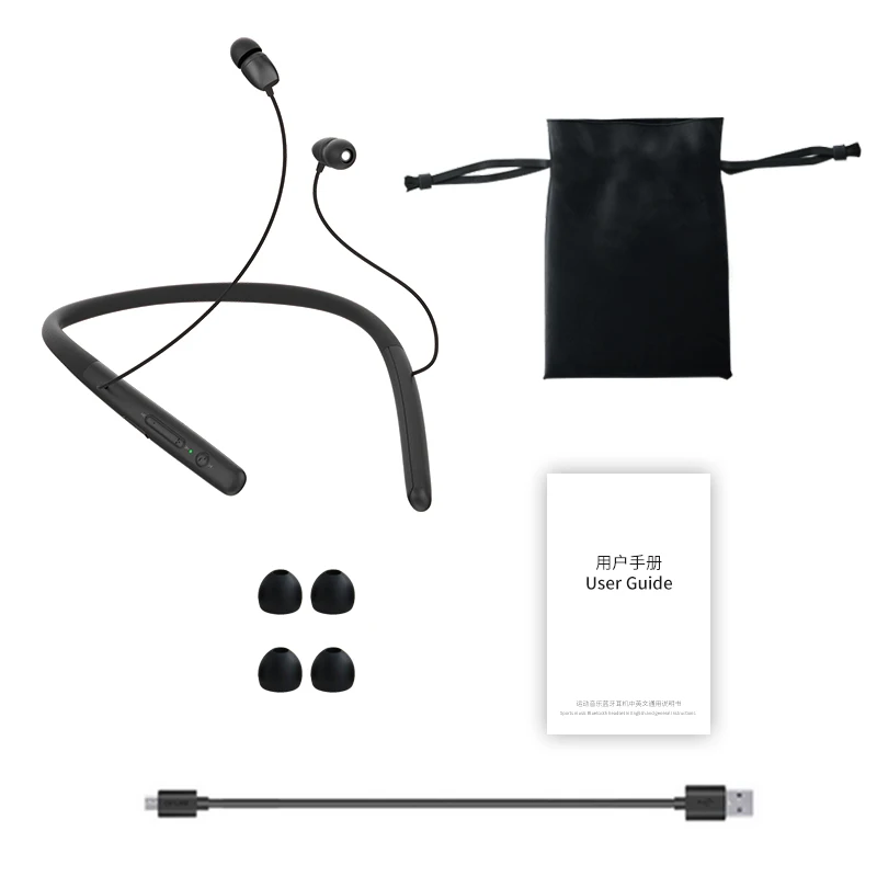 black Roman Z7000A спортивные Bluetooth наушники с активным шумоподавлением/беспроводная гарнитура для телефонов и музыки - Цвет: black