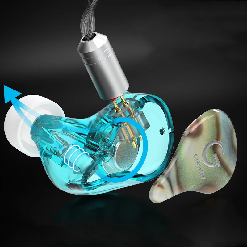 

GUIDERAY GR-I58 In-Ear 3.5mm Wired Moving Iron Headphones Monitoring Level Noise Reduction HIFI Headphones for Phones/PC