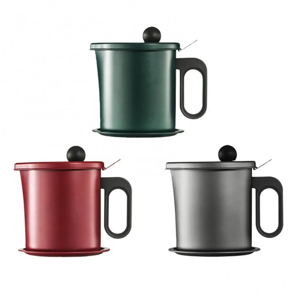 

8% Hot Sales!!! 1.7L Oil Container Kitchen Filter Grease Can with Strainer Anti-scald Handle