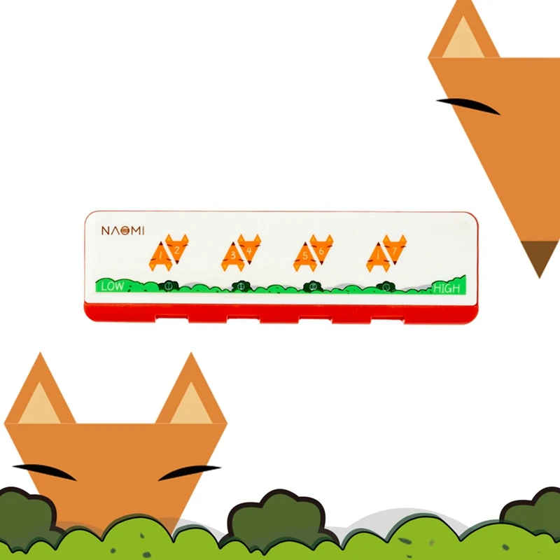 

NAOMI Fox Key of C Single Row 4 Holes Harmonica Musical Instrument