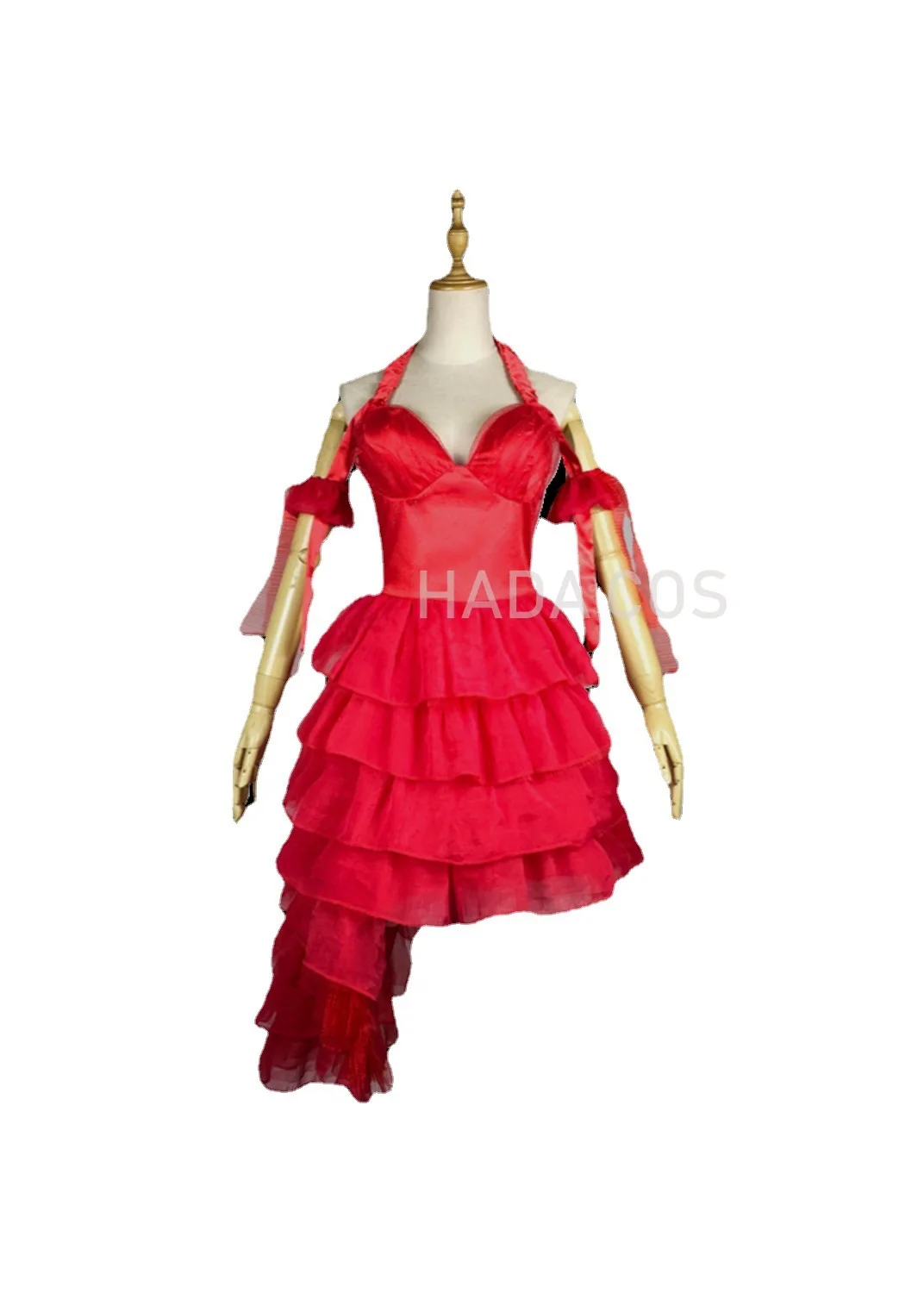 Красное платье для косплея Харли из самоубийц многослойное девушек костюм