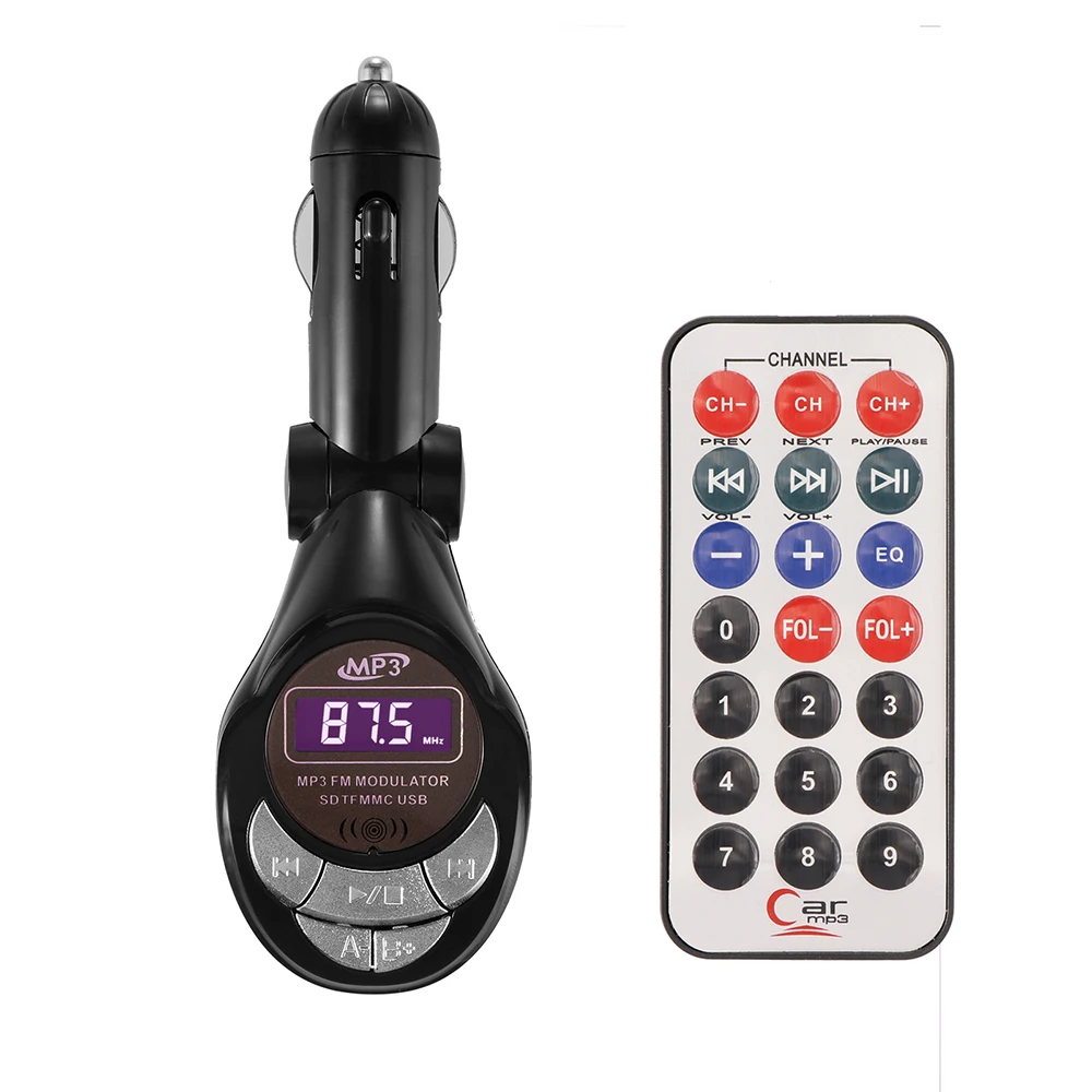 Handfree Автомобильный MP3 плеер Беспроводной FM передатчик модулятор USB SD CD MMC Пульт