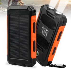 20000mah solar power bank for iphone xiaomi huawei samsung led powerbank dual usb solar charger external battery pack power bank free global shipping