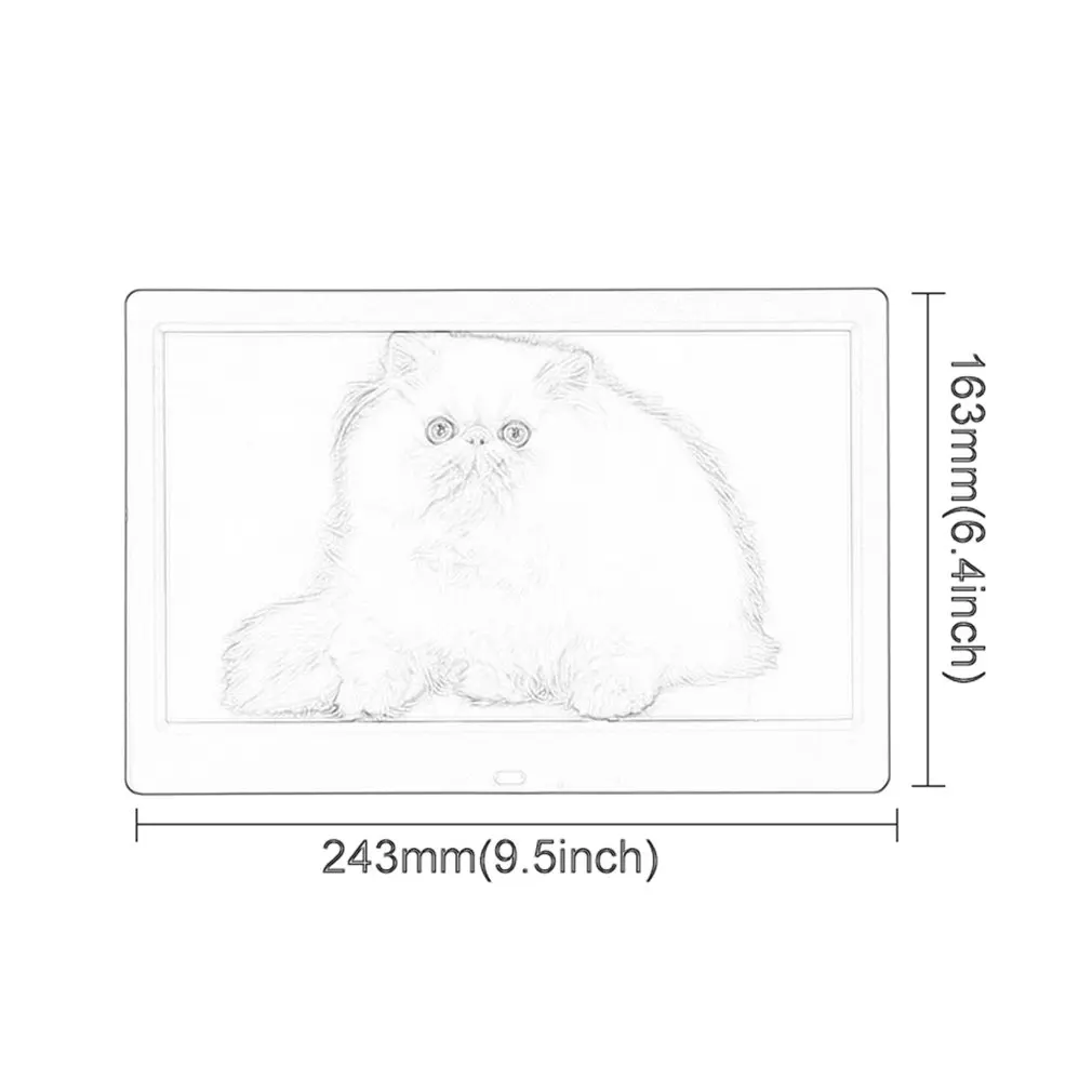 

10 Inch LED Digital Photo Electronic Album Frame With Automatic Slideshow And True Color LCD Display Video Playing