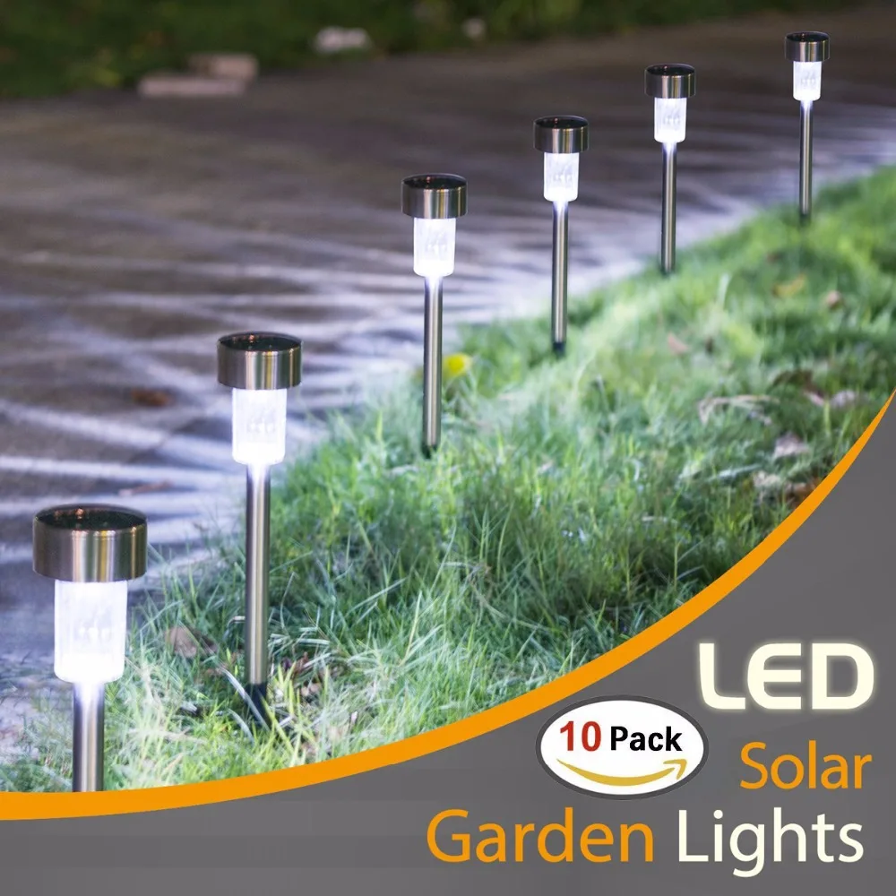 

10PCS Solar Lichter Outdoor LED Solar Garten Pathway Licht Warm Wei/Mehrere Landschaft Licht Fr Rasen/Terrasse/hof/Gehweg