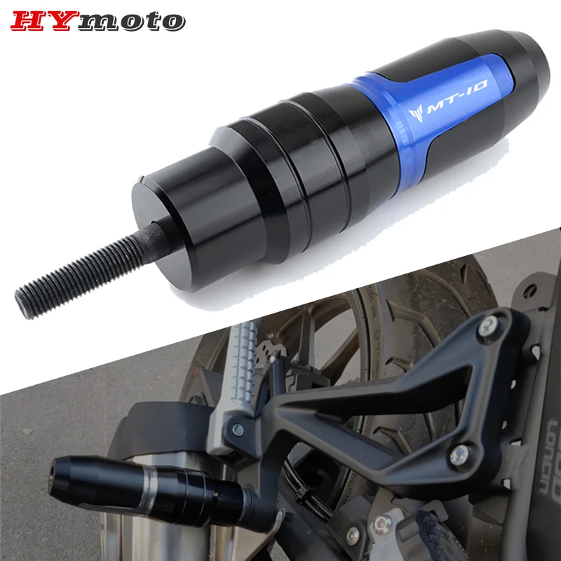 With LOGO MT-10 Crash Pads Protection For Yamaha MT10 MT 10 Newest Motorcycle Accessories CNC Aluminum Exhaust Sliders Protector