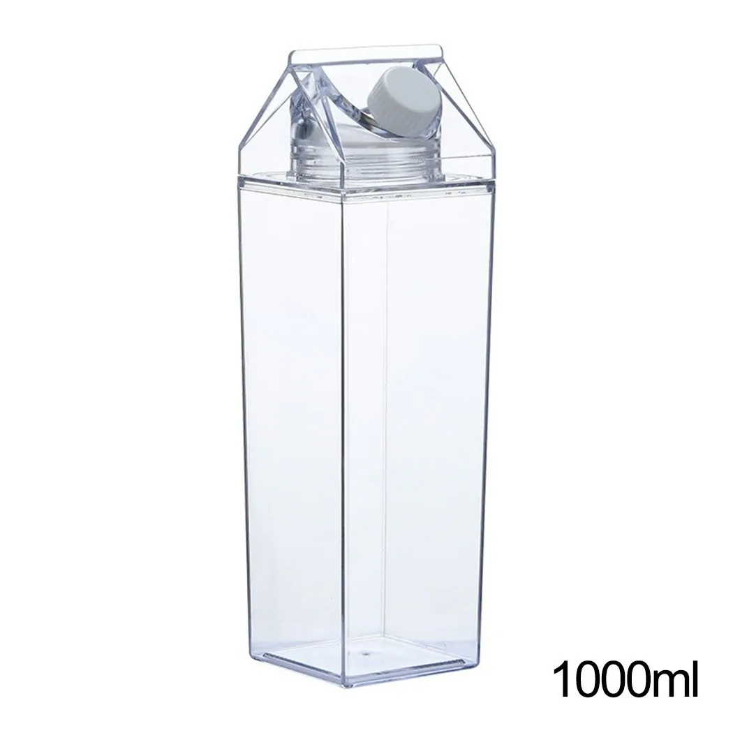 

1PCS 0.5L/1L Net Red Plastic Square Milk Tea Cup Reusable Kettle Milk Cup Coffee Cup Kitchen Supplies New Arrival