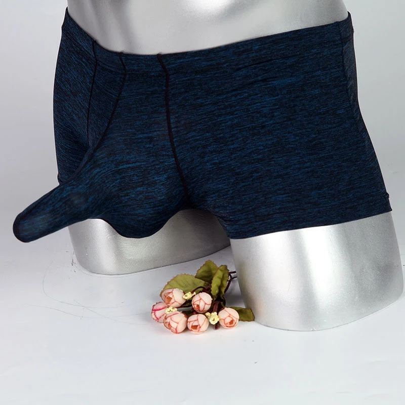 Мужские сексуальные боксеры Трусы из смеси хлопка для взрослых Колготки с низкой