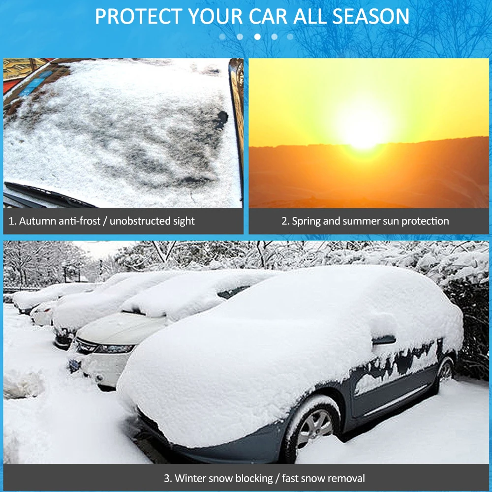 Магнитное автомобильное переднее ветровое стекло для снежной погоды защита от