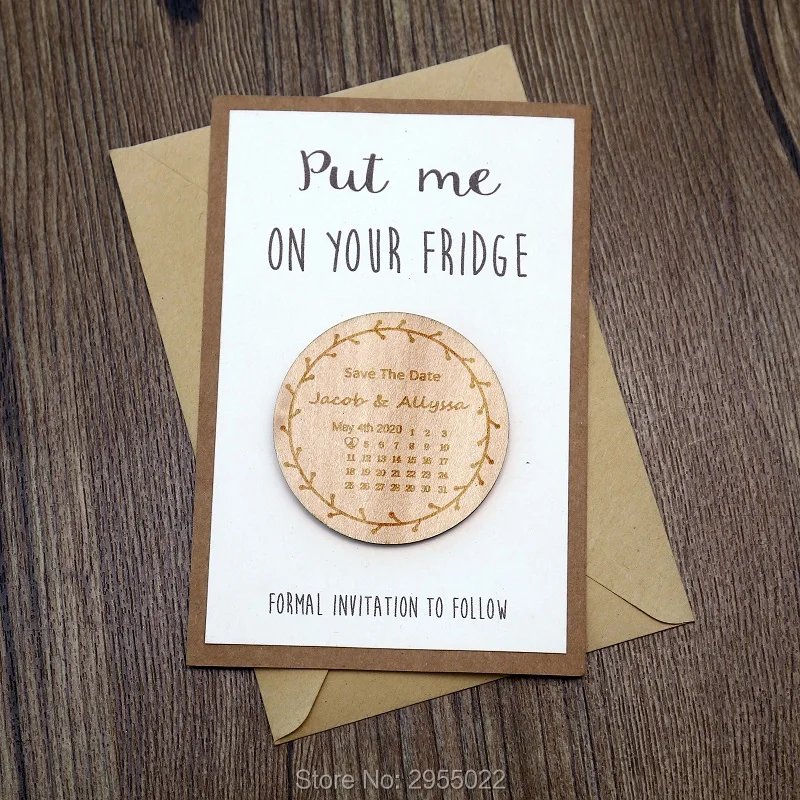 Персонализированный Свадебный календарь сохраняющий магниты на дату обычное
