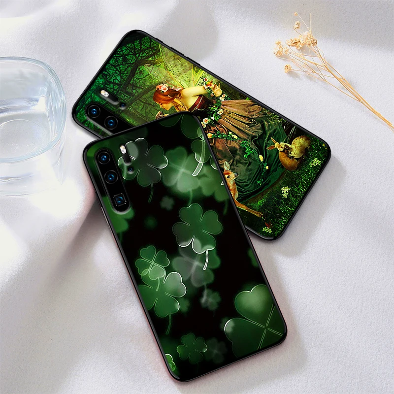Зеленые и черные силиконовые чехлы для huawei Y6 Y7 Y9 Prime 2018 2019 Nova 2i 3 4 3i Lite mate 10 20 Pro |