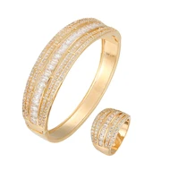 womens geometric bracelet ring 2pcs set fashion luxury high quality popular jewelry two sets of jewelry