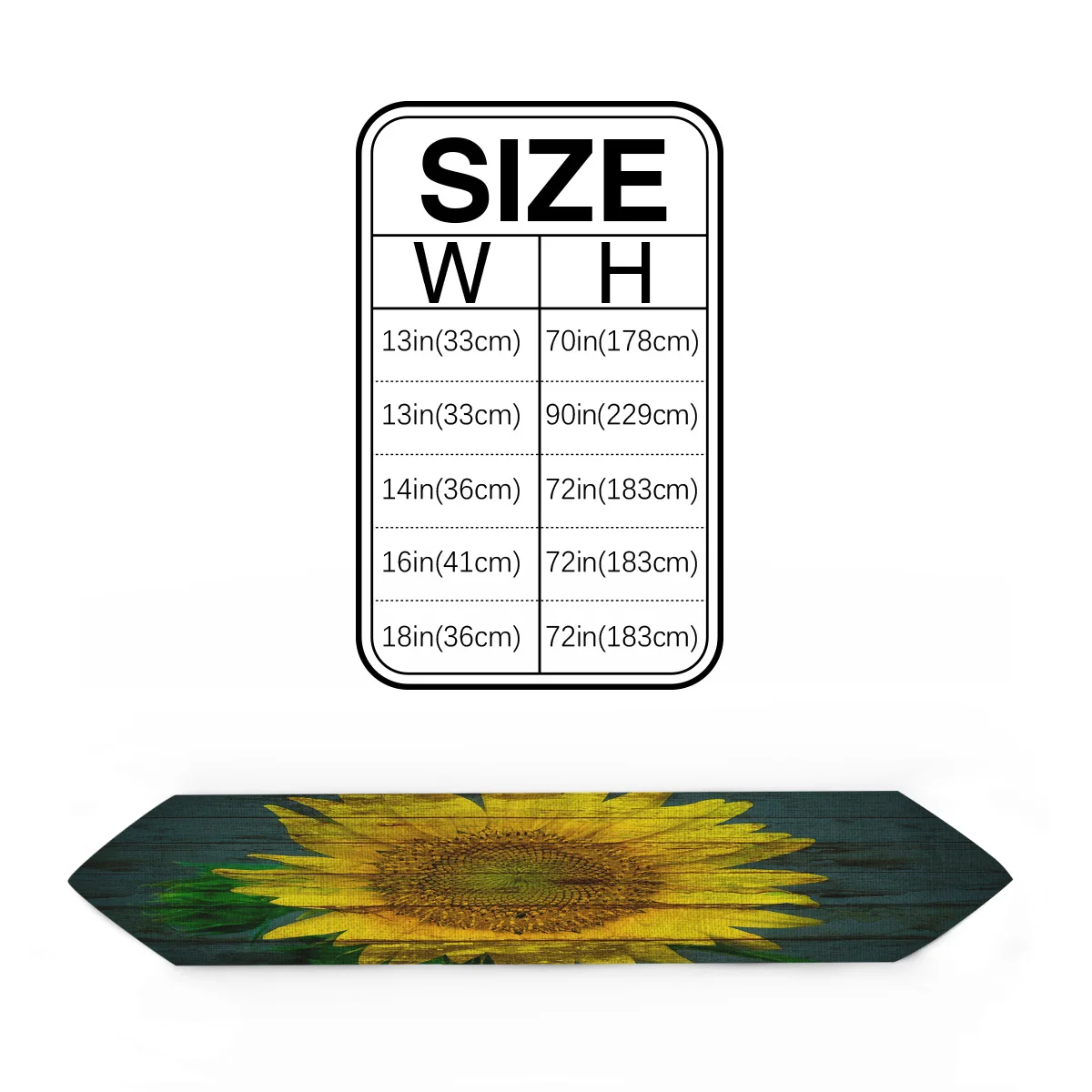 Современная настольная дорожка винтажная деревянная доска с принтом подсолнуха