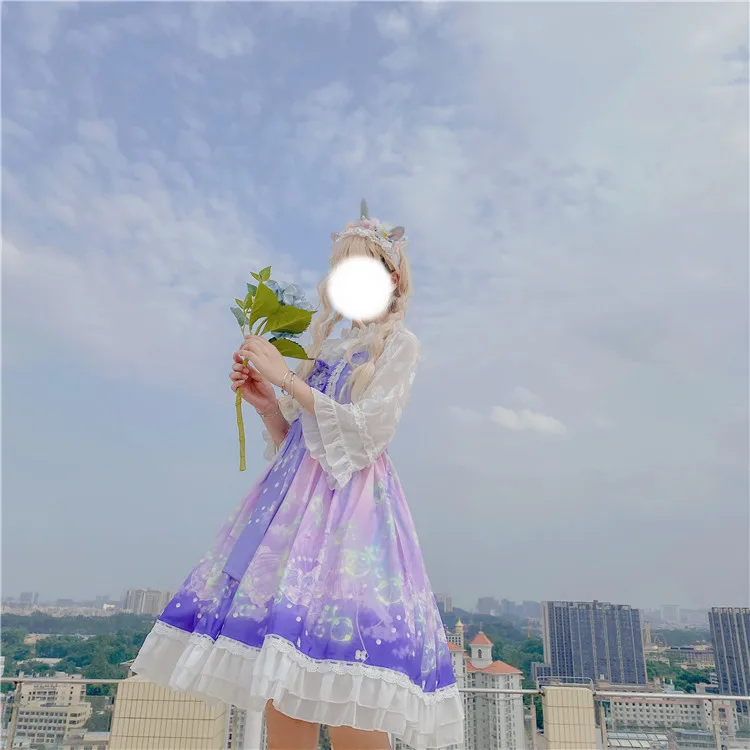 Лолита световой платье с изображением Медузы светящиеся слинг АО Чай Вечерние в