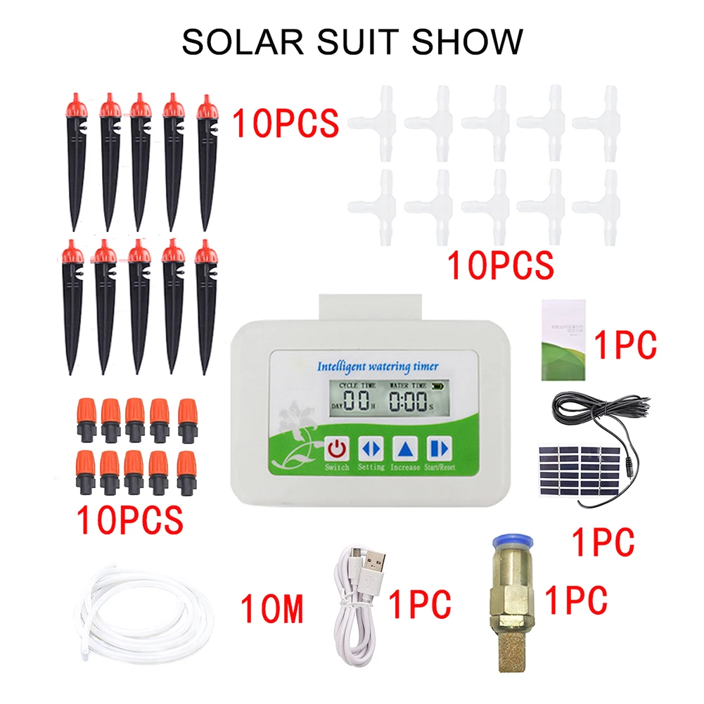 

Solar Intelligent Automatic Watering Timer Waterproof Watering Device Regularly Irrigating Flowers Plant Controller