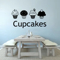 cupcakes wall sticker vinyl removable lovely kitchen dining shop sign logo cakes design wall decal art decoration shop c17 02