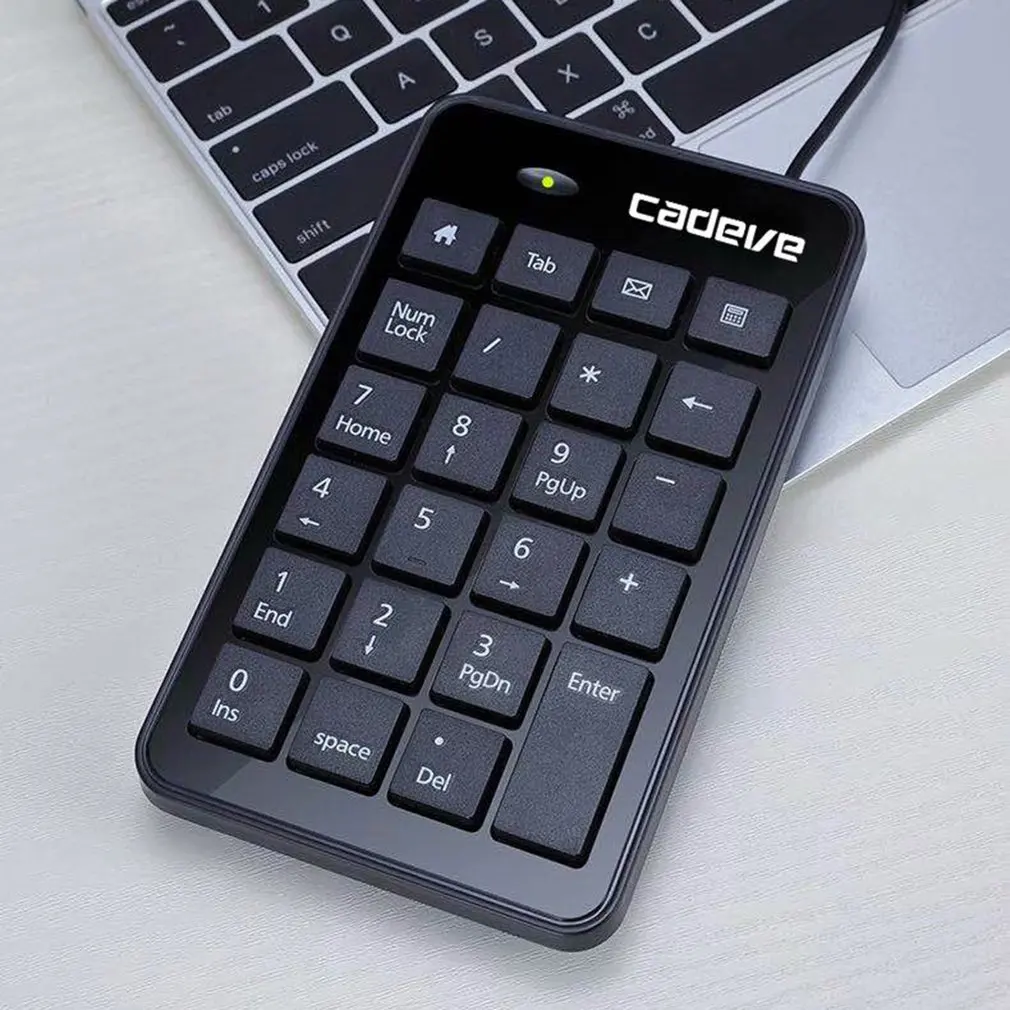 

Wired Number Pad Digital Keypad Usb External Keyboard Portable Mini Financial Accounting Numeric Keypad 23 Keys