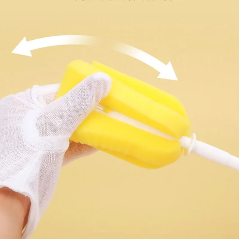 

Набор кистей для детских бутылочек, Детская губка для чистки с поворотом на 360 градусов, инструмент для чистки бутылочек, щетка для бутылочек