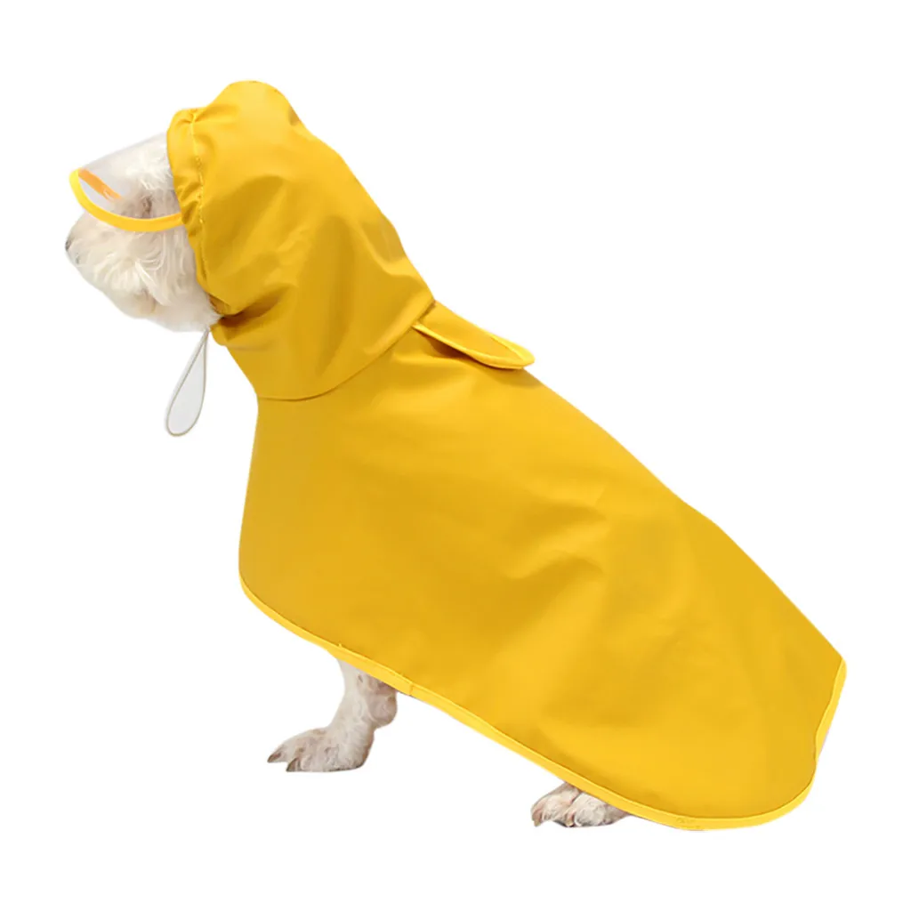 Дождевик для собак с капюшоном золотистый плащ-Ретривер одежда бульдога