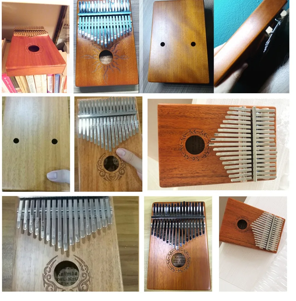 Scoutside 17 клавиш Kalimba большой палец пианино сделано одной доской высококачественный деревянный корпус из красного дерева музыкальный инструмент