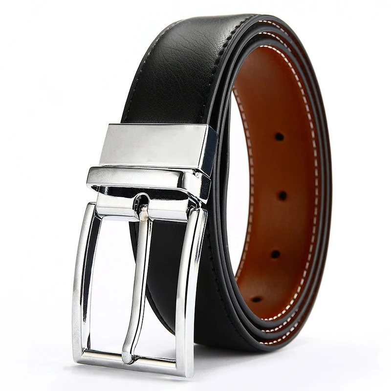 

New Men Alloy Pin Buckle Belt Cowhide Genuine Leather Belt for Men Male Wide Belt Casual Fashion Belts Men's Jeans Waist Strap