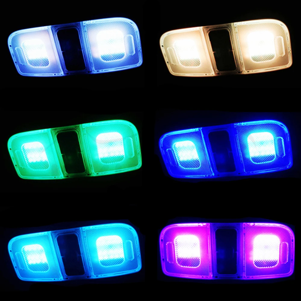 2X DC 12V T10 RGB 5050 36SMD красочная автомобильная светодиодная панель дистанционного