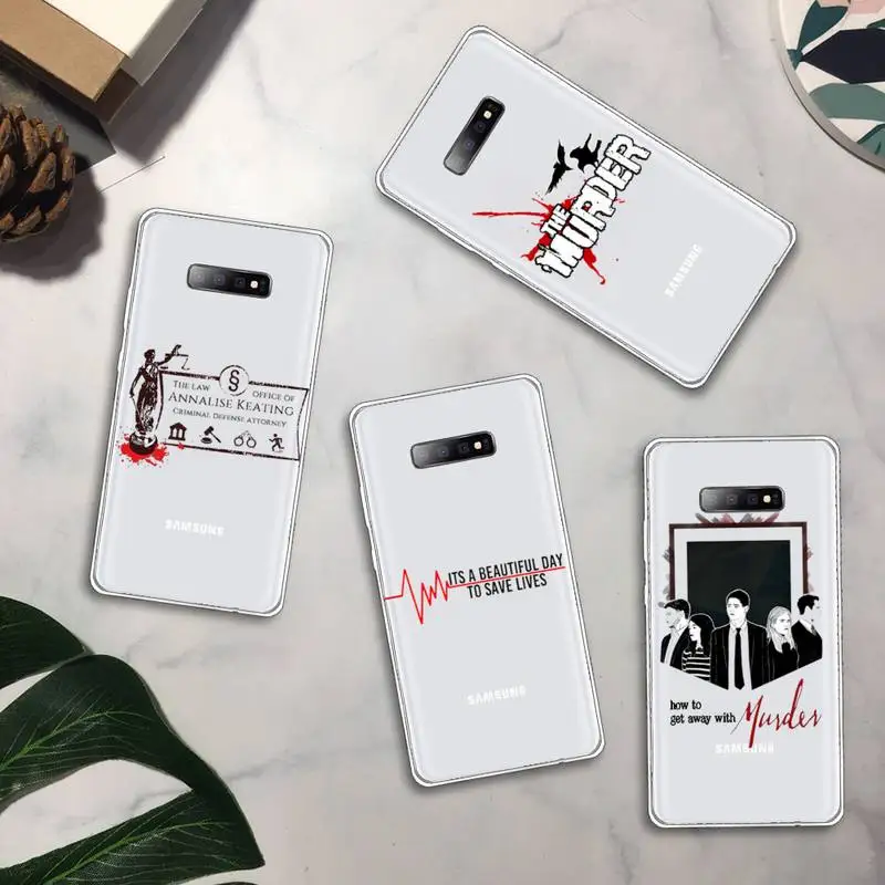 

How to Get Away with Murder Phone Case Transparent For Samsung Galaxy S Note 8 9 11 20 10 Pro E LITE P Plus A81