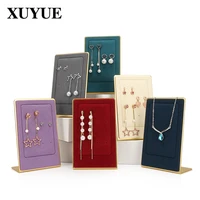 earring display stand jewelry props factory direct metal microfiber vertical stud earrings storage stand jewelry stand
