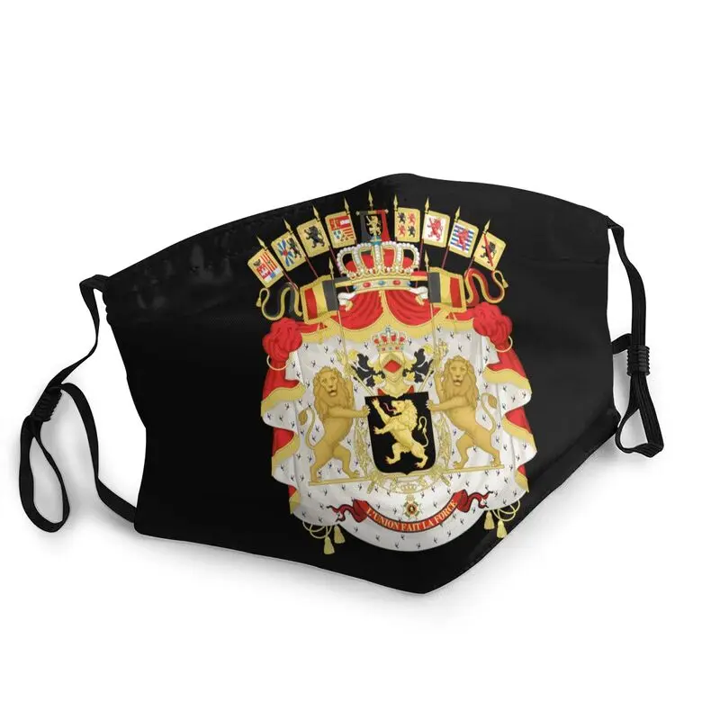 

Belgian Great Coat Of Arms Of Belgium Mouth Face Mask Kingdom Of Belgium Mask Anti Haze Dustproof Protection Respirator Muffle