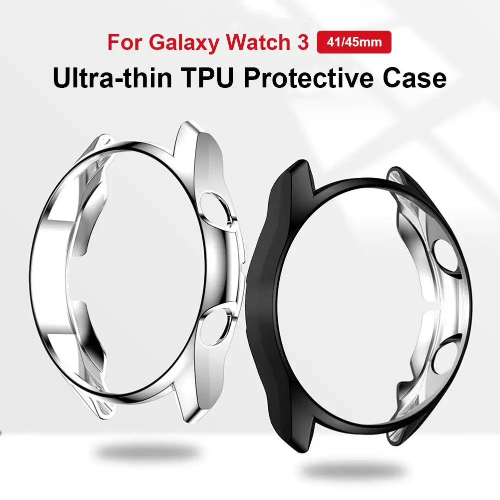 

Soft TPU Smart Watch Frame Protective Case For Samsung Galaxy Watch 3 41mm 45mm Shockproof Replacement Smart Watch Cover Shell