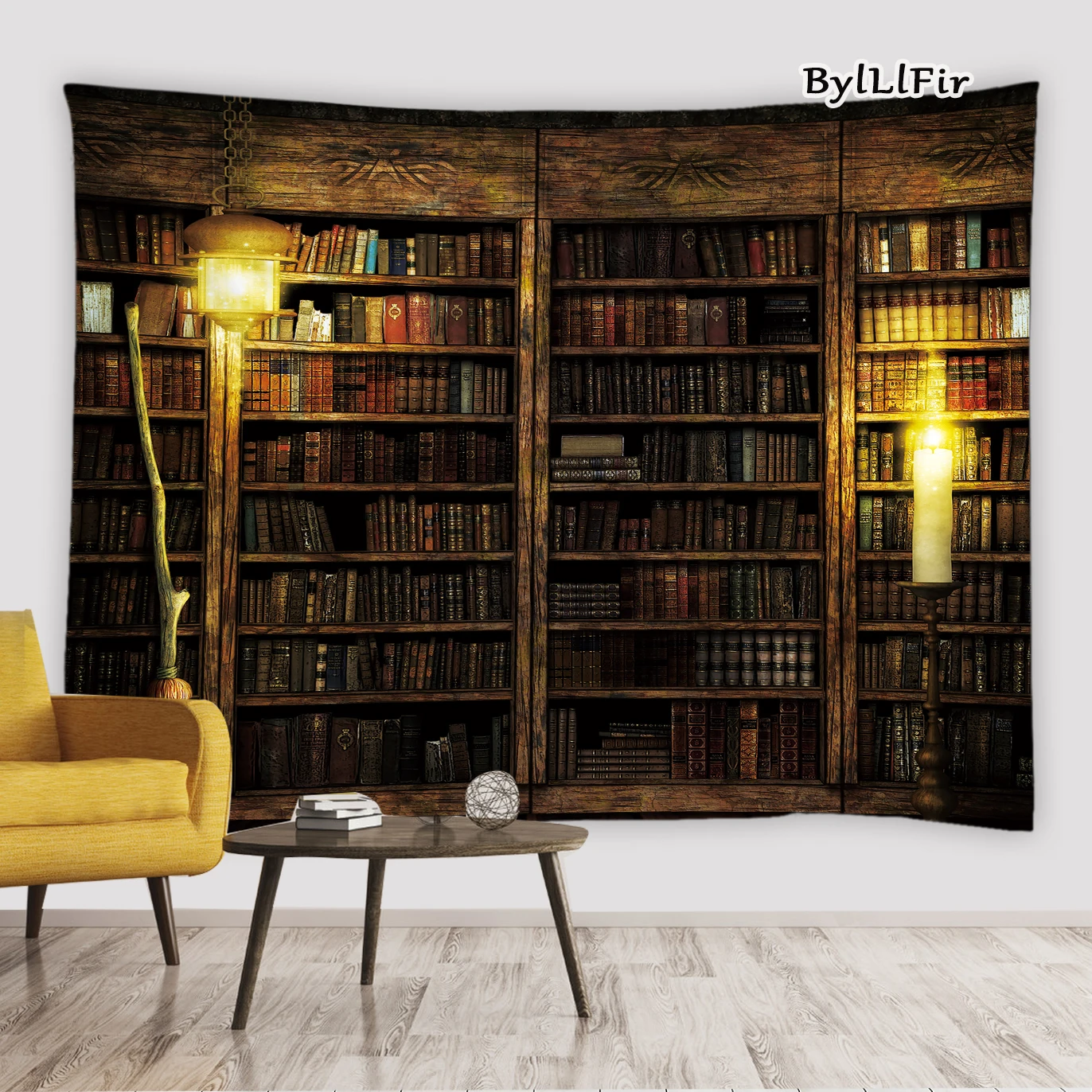 

Волшебная ретро-книжная полка, гобелен, винтажная библиотека, искусство, настенные гобелены для спальни, гостиной, роспись, эстетический Де...