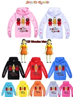 squid game doll fallwinter childrens sweatshirt boys costumes cosplay hoodie round six long sleeve jacket sweater hoodie