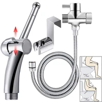 Handheld Toilet Bidet Sprayer Set Kit Stainless Steel Hand Bidet Faucet For Bathroom Hand Sprayer Shower Head Self Cleaning