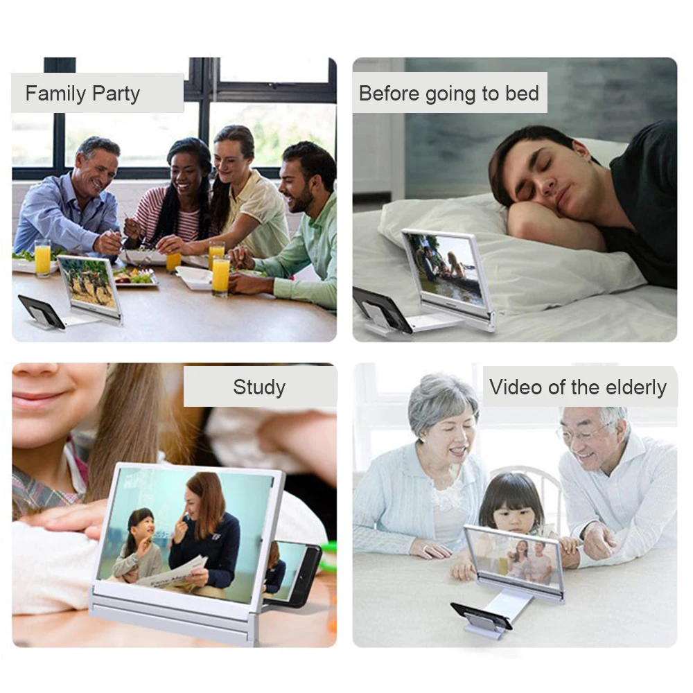 Испания США Быстрая Доставка 3D видео HD телефон экран усилитель увеличительное