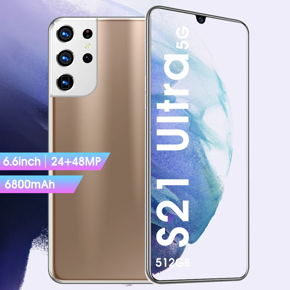 

New Galxy S21 Ultra 5G SmartPhone 4G Unlocked 24/48MP Camera 12+512GB Smartphone 10 Core 6.6"Global Version 6800mAh Game Phone