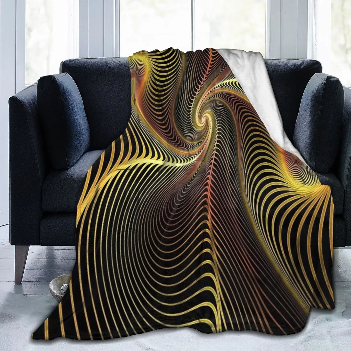 

New Fashion 3D Dizzy Personality Printed Flannel Blanket Sheet Bedding Soft Blanket Bed Cover Home Textile Decoration