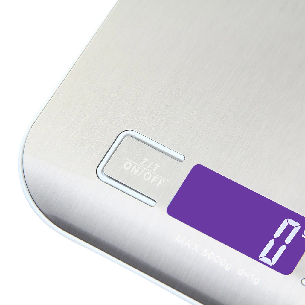 

LCD Digital Electronic Scales Portable Weight Balance Scale Stainless Steel Baking Weighing Scale Bathroom Scales 1-5000g