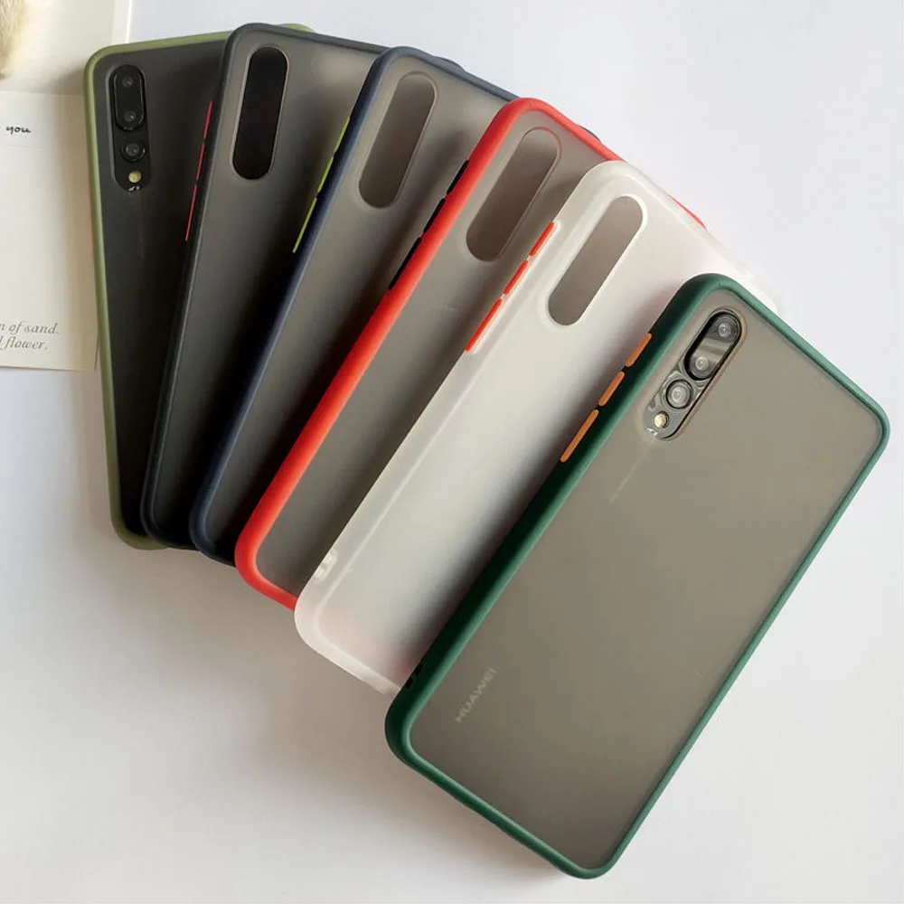 

Matte Hard PC Phone Cases For Huawei P40 Lite E Mate 30 Pro P30 Lite Pro Y5P Y6P Y7P Y8P 2020 Case Transparent Back Cover