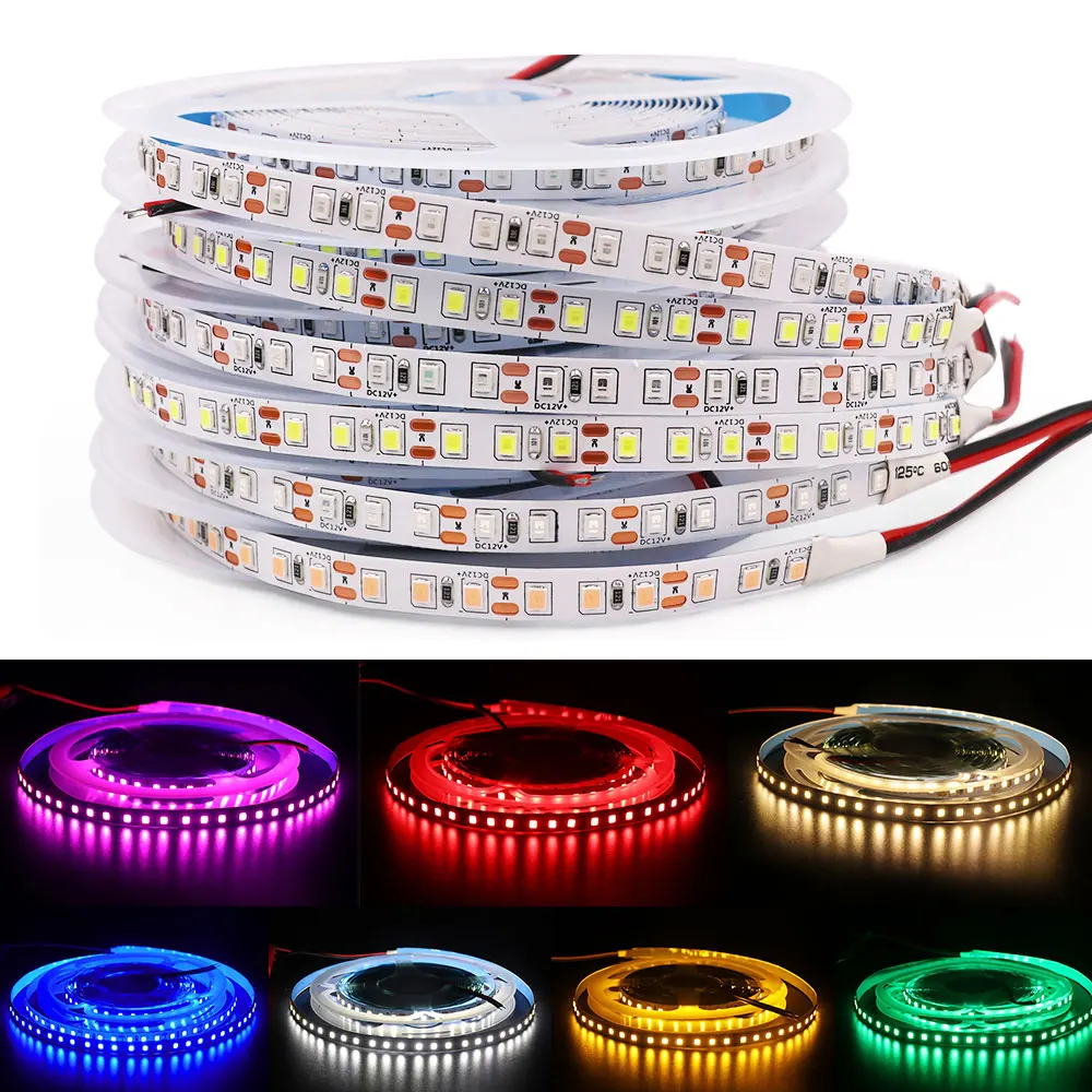 

Светодиодная лента 12 В SMD2835 светодиодный светильник 5 м 60/120/240 светодиодов/м гибкая светодиодная лента светодиодный декоративный светильник...
