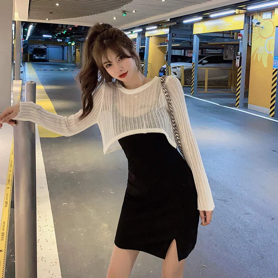 Женская трикотажная кофта в стиле интернет-знаменитостей | одежда