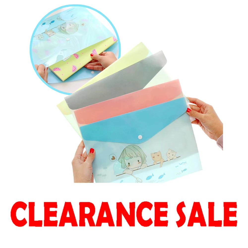 

Корейские бумажные пакеты A4 из ПВХ, Симпатичные Мультяшные животные, Meng был полупроницаемым бумажным мешком, студенческие папки, эластична...