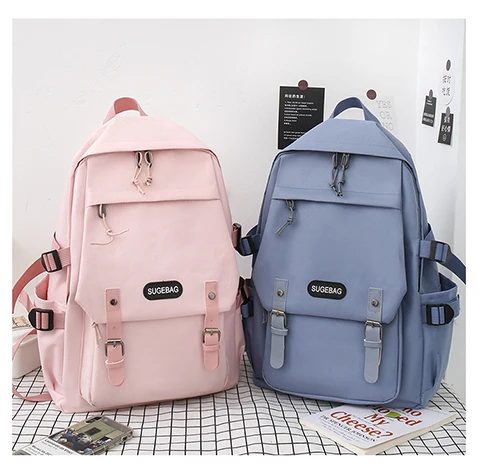 5 Piece Set Casual Backpacks New School Bags For Teenage Girls Women ...