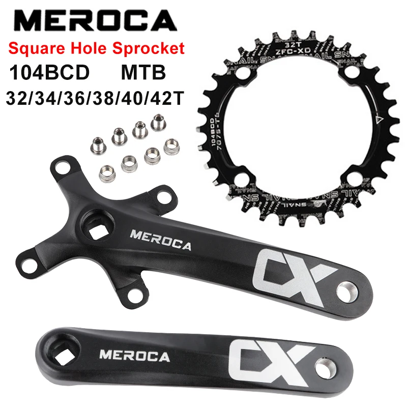 MEROCA горный велосипед квадратное отверстие звездочки 104BCD 170 мм рукоятка MTB